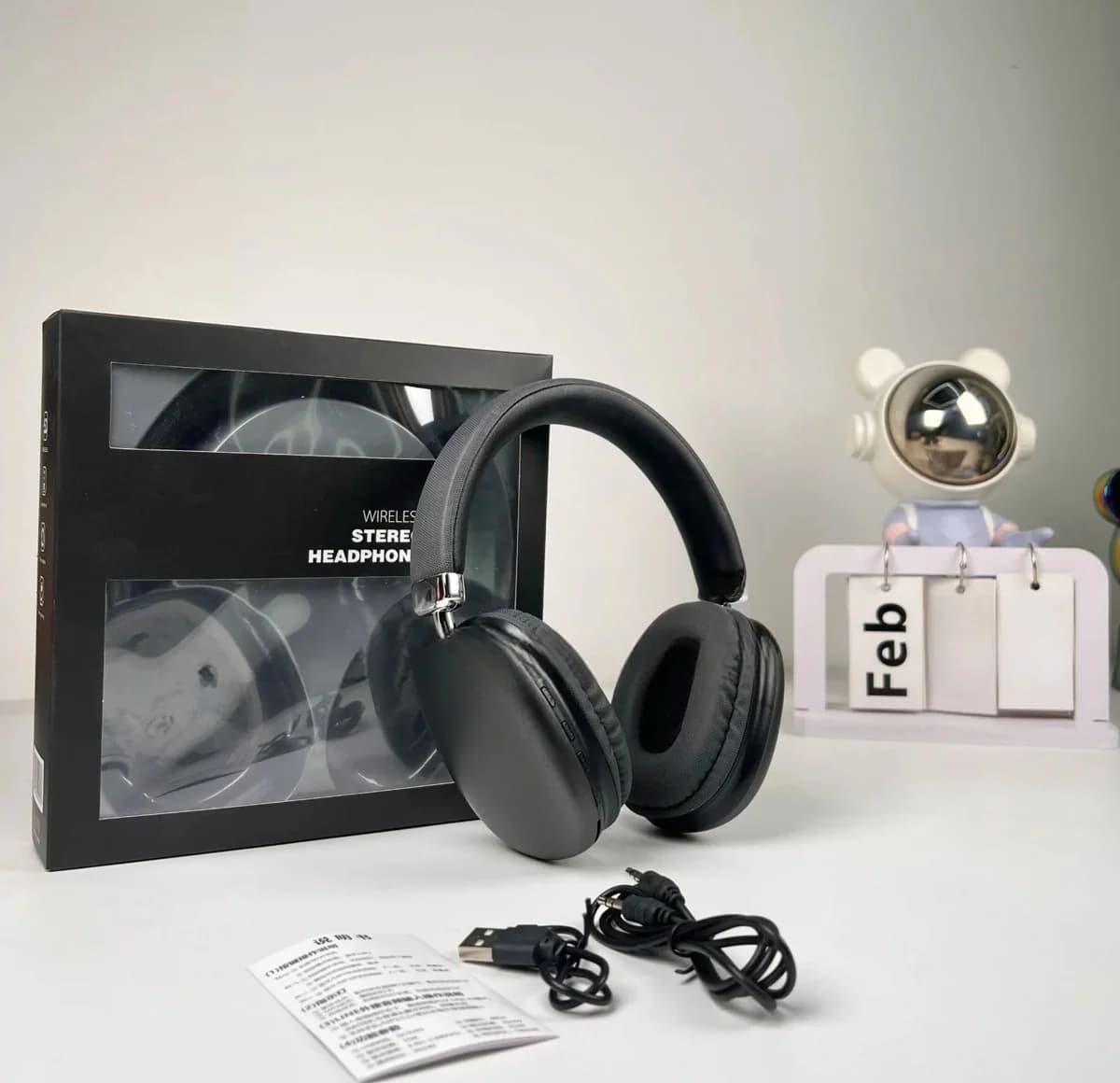 Belaidžiai antausinės ausinės su „Bluetooth“ 5.4 ir ilgu baterijos veikimu