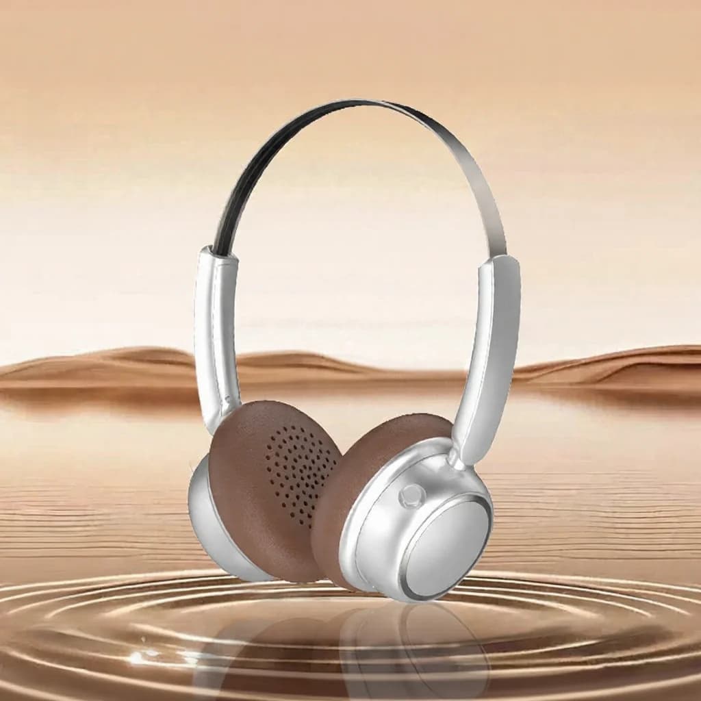 Retro stiliaus belaidžiai „Bluetooth“ ausinės su metaline galvos juosta