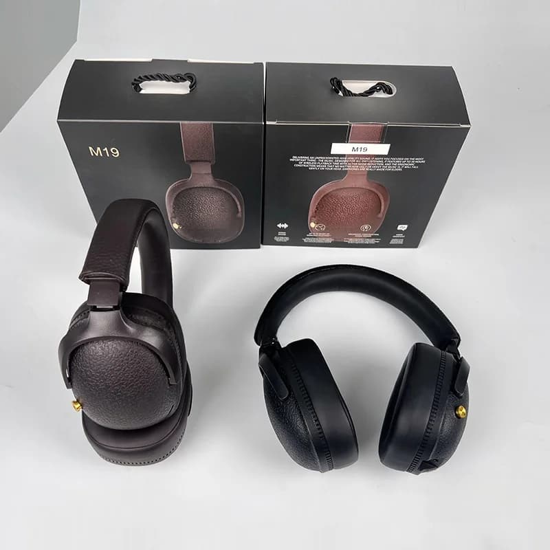 Retro stiliaus antausinės „Bluetooth“ ausinės su mikrofonu