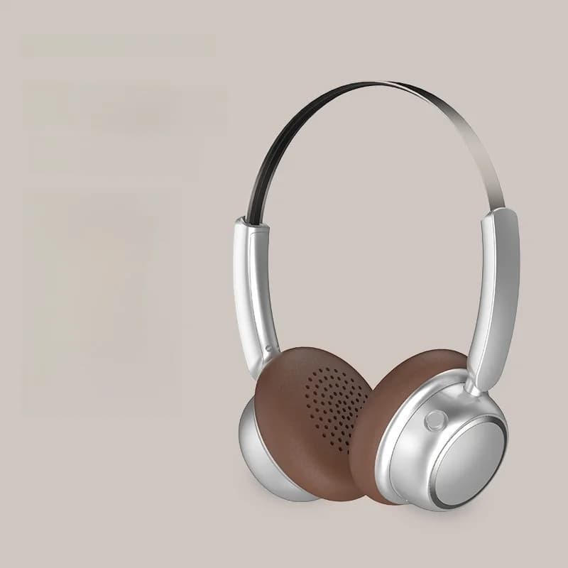 Retro stiliaus belaidžiai „Bluetooth“ ausinės su metaline galvos juosta