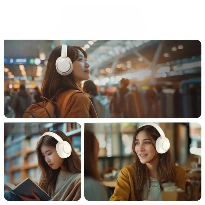 Belaidės stereo ausinės su aktyviu triukšmo slopinimu