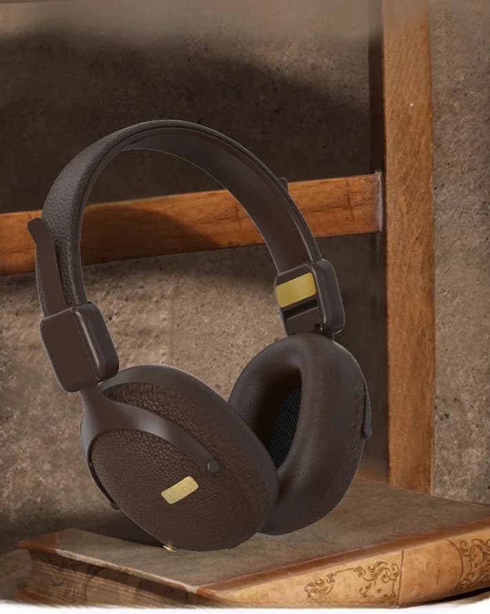 Retro belaidės ausinės su Bluetooth 5.4 ir ilgu baterijos veikimu