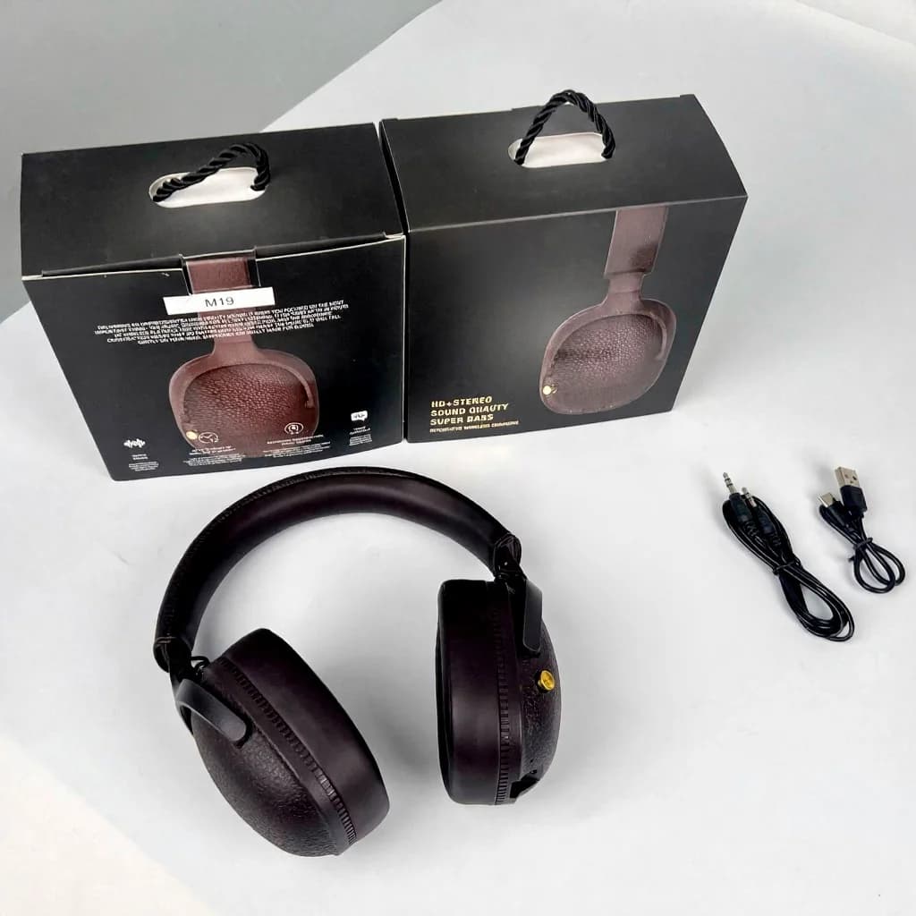 Retro stiliaus antausinės „Bluetooth“ ausinės su mikrofonu