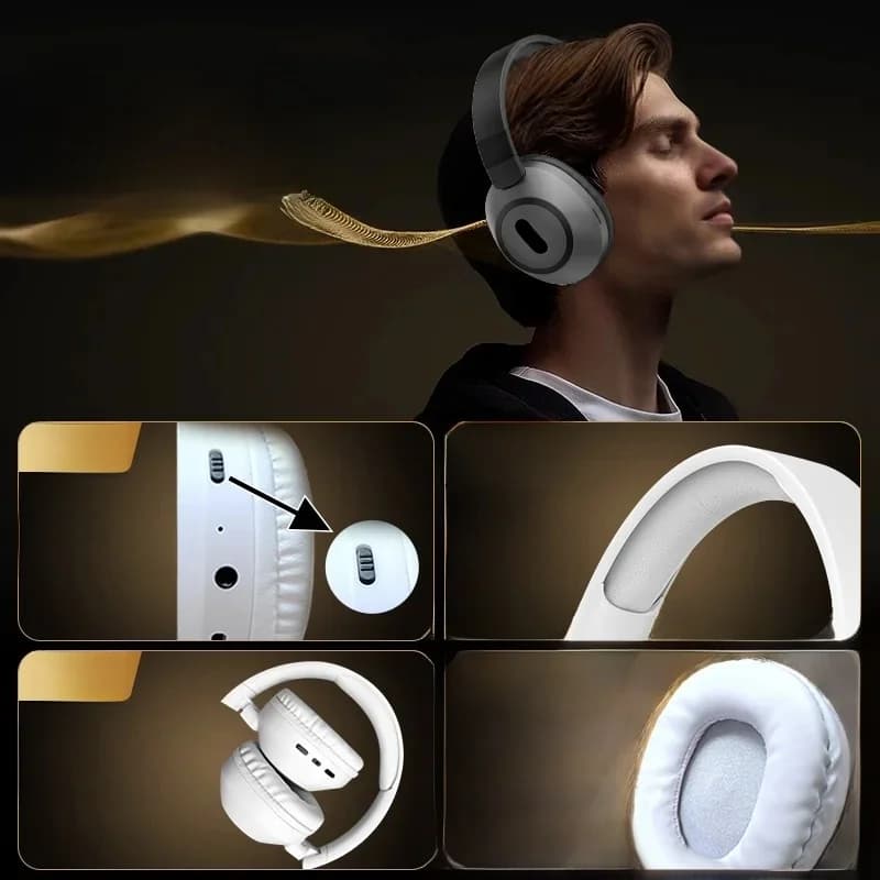 Belaidės Bluetooth antausinės ausinės su ilgu baterijos veikimu
