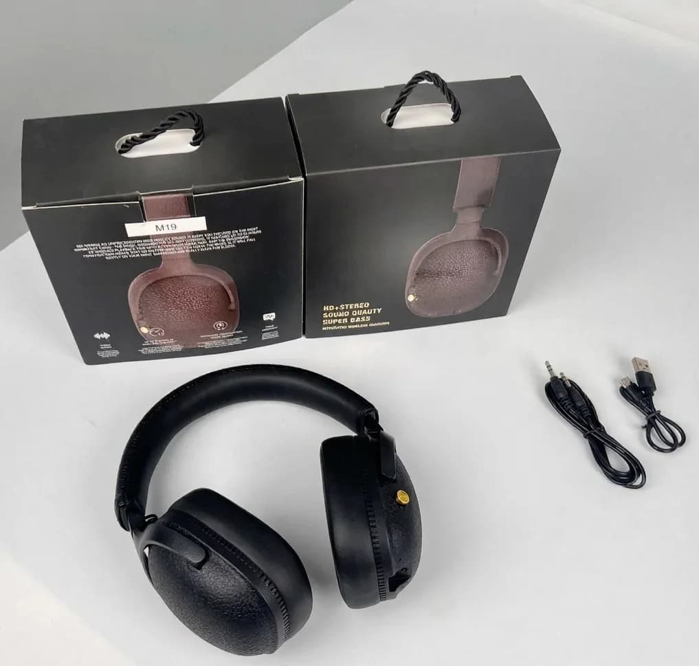 Retro stiliaus antausinės „Bluetooth“ ausinės su mikrofonu
