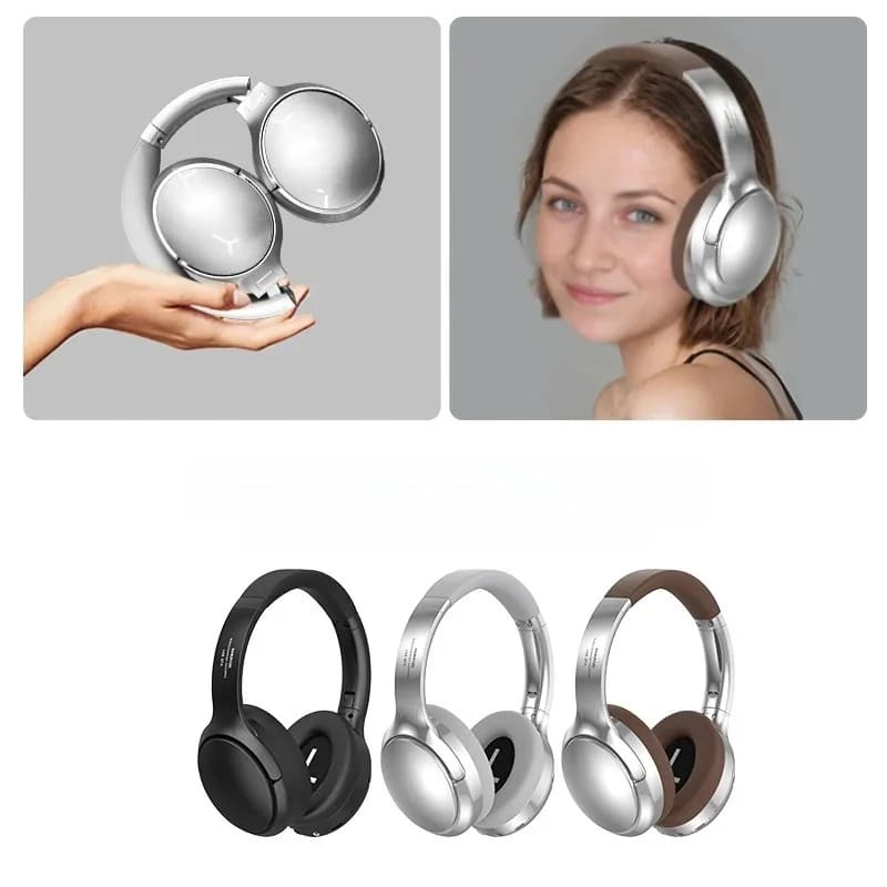 Retro stiliaus antausinės Bluetooth ausinės su FM radiju ir laidiniu režimu