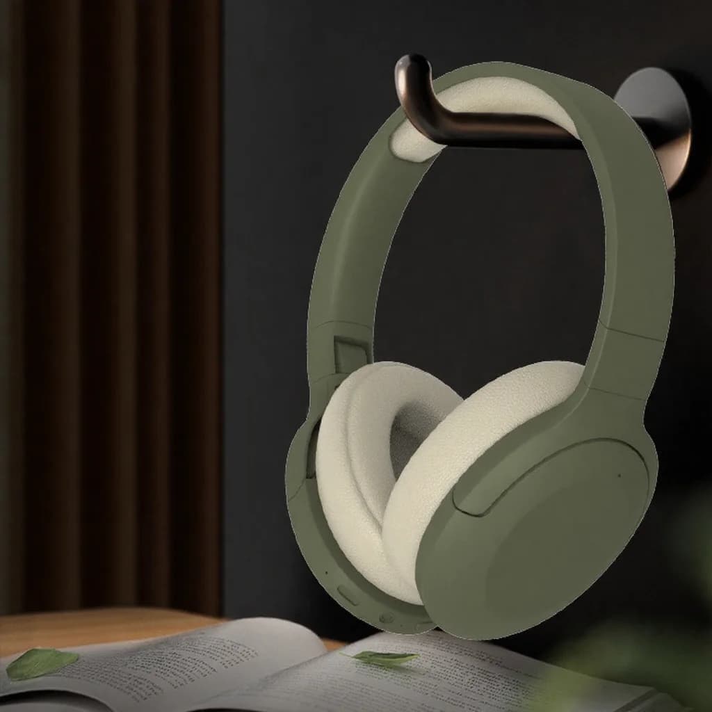 Belaidžios „Bluetooth“ antausinės ausinės su FM radiju ir ilgu baterijos veikimu