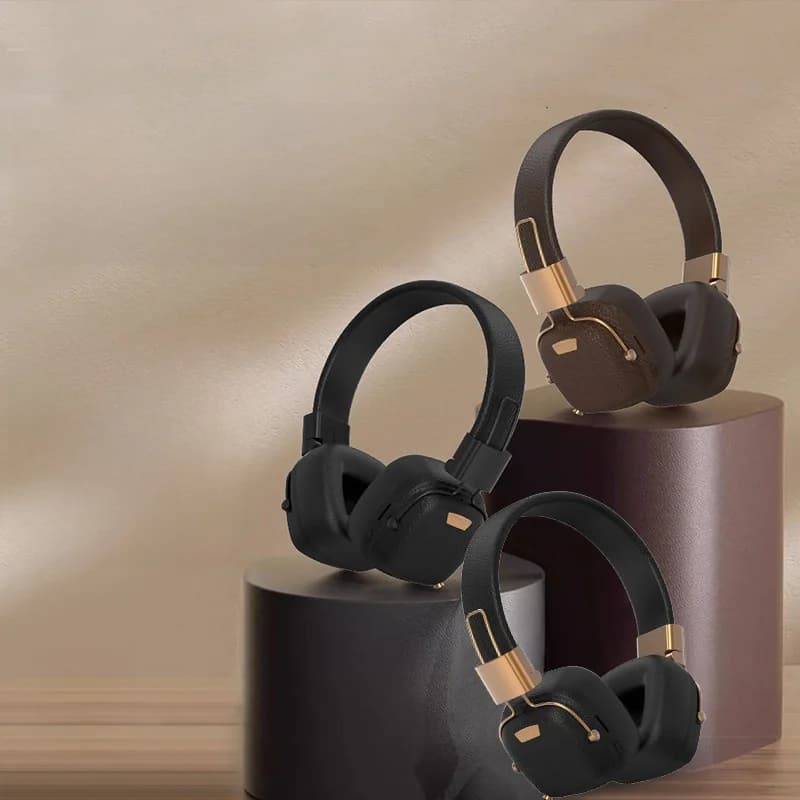Retro stiliaus „Bluetooth“ ausinės su EQ režimais ir sulankstamu dizainu