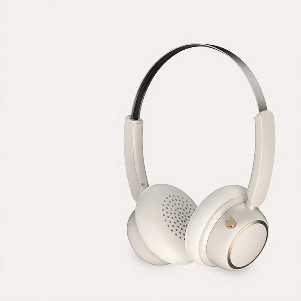 Retro stiliaus belaidžiai „Bluetooth“ ausinės su metaline galvos juosta