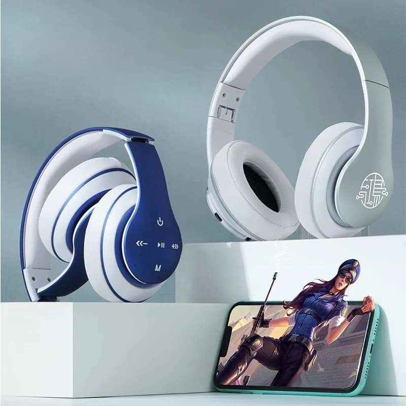 Antausinės belaidės „Bluetooth“ ausinės su ilgu baterijos veikimu