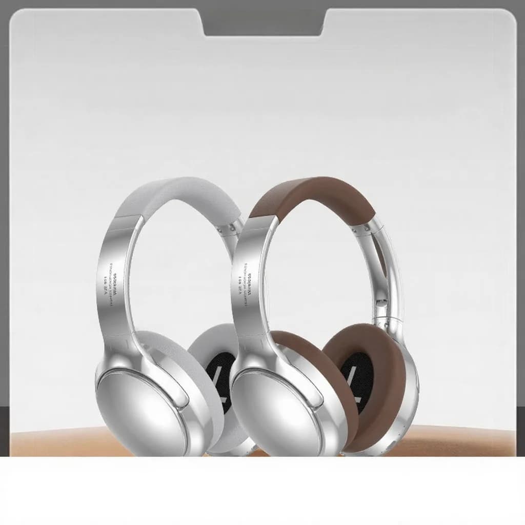 Retro stiliaus antausinės „Bluetooth“ ausinės su FM radiju