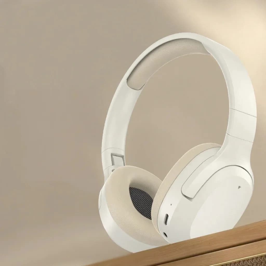 Antausinės Bluetooth ausinės su bassais, AUX ir TF kortele