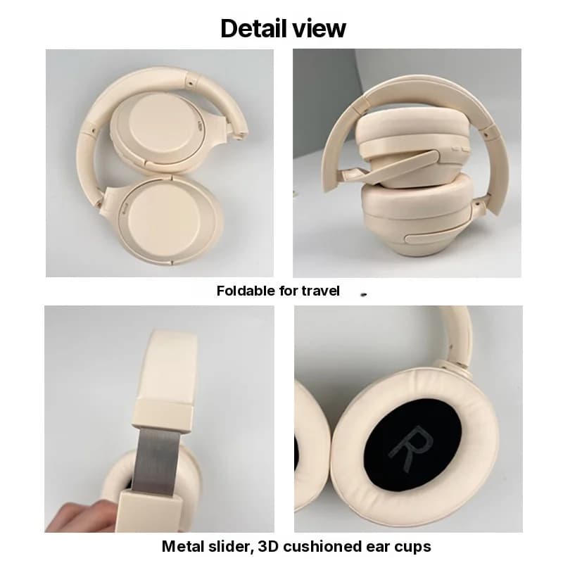Antausinės belaidės Bluetooth ausinės su aktyviu triukšmo slopinimu