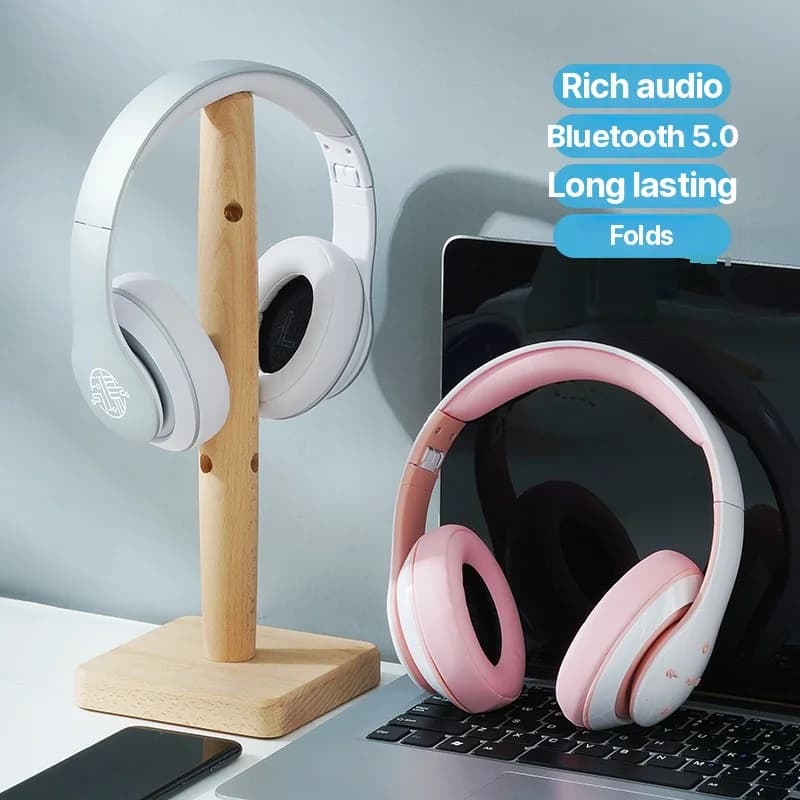 Antausinės belaidės „Bluetooth“ ausinės su ilgu baterijos veikimu