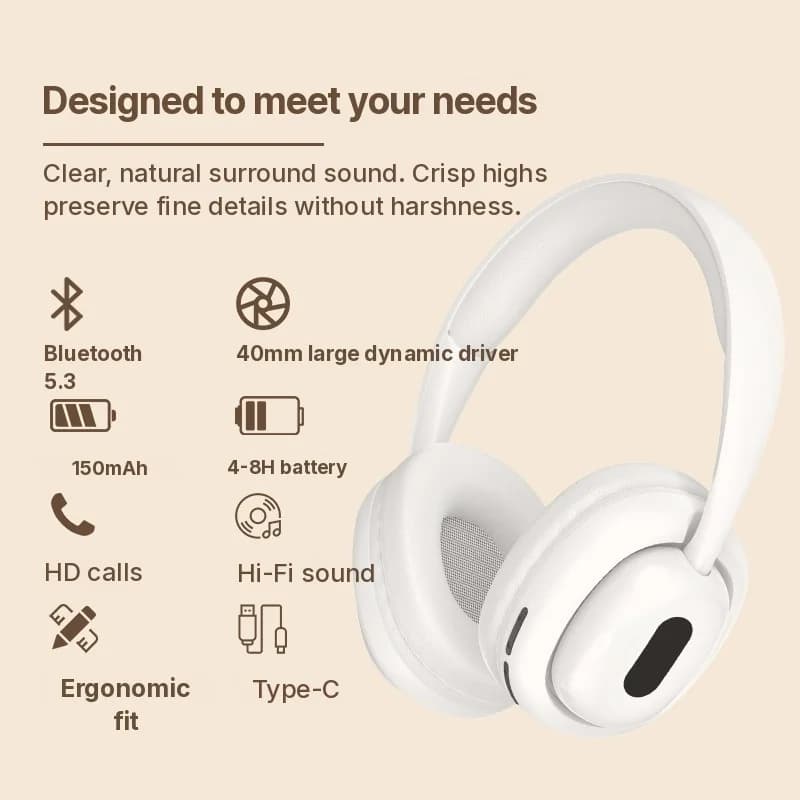 Antausinės ausinės su Bluetooth ir FM radiju