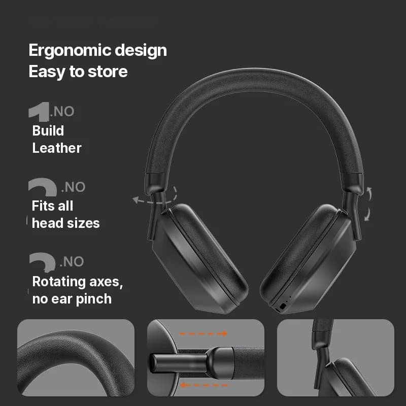 Belaidės antausinės ausinės su FM radiju ir „Bluetooth 5.4“